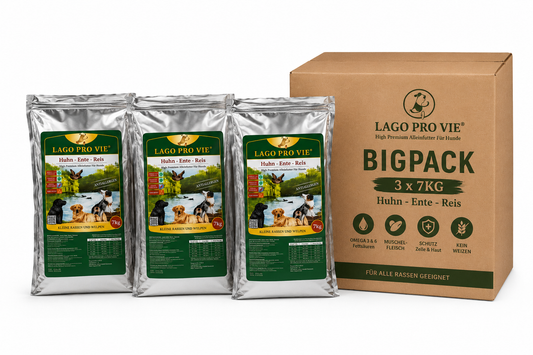 Lago Pro Vie® Premium Hundefutter – Bigpack Welpen & Kleine Rassen | 3 x 7 kg