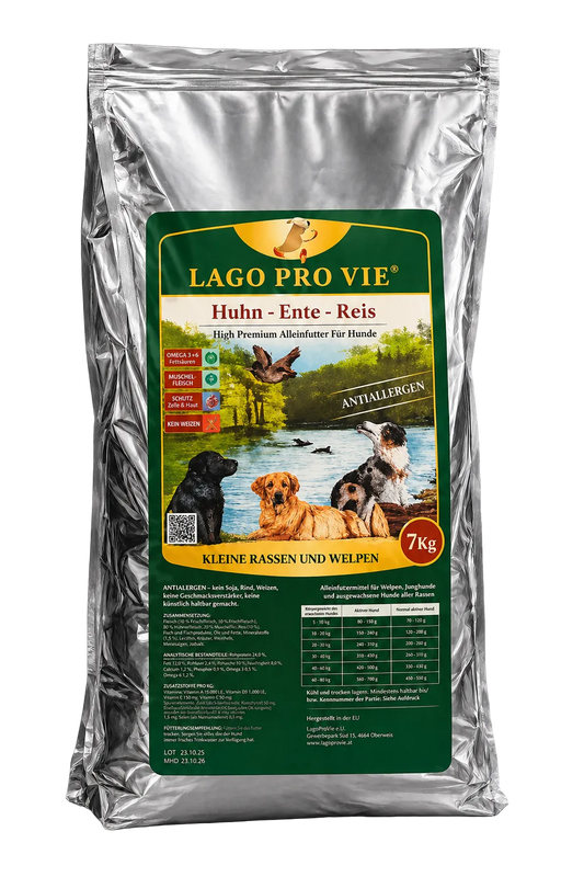 Lago Pro Vie® Premium Hundefutter – Für Welpen & Kleine Rassen | 7 kg