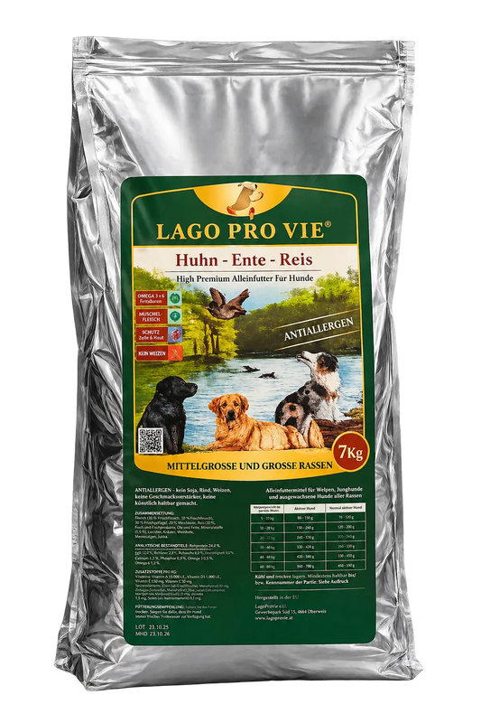 LAGO PRO VIE Premium Trockenfutter Hund mittelgroße große Rassen 7kg