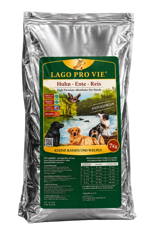 LAGO PRO VIE Premium Trockenfutter Welpen kleine Rassen 7kg